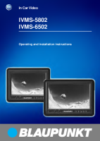 Blaupunkt IVMS-6502 - Owners Manual 